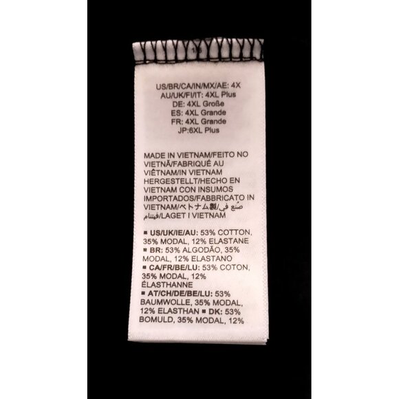 V-Neck Long Sleeve Knit Ribbed Top Pack Of 2 Eggshell White & Black Size 4X - Picture 13 of 13